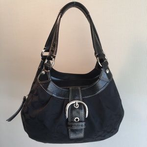 Coach Black Soho  Signature “C” Handbag